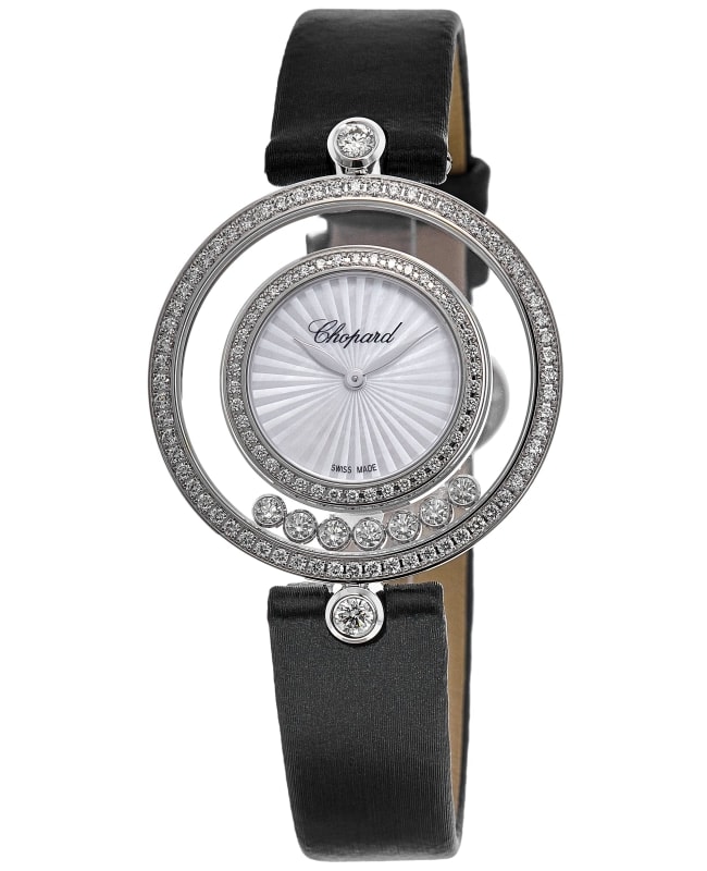 Chopard Happy Diamonds Icons 18kt White Gold Satin Band  Women’s Watch 209426-1201 209426-1201