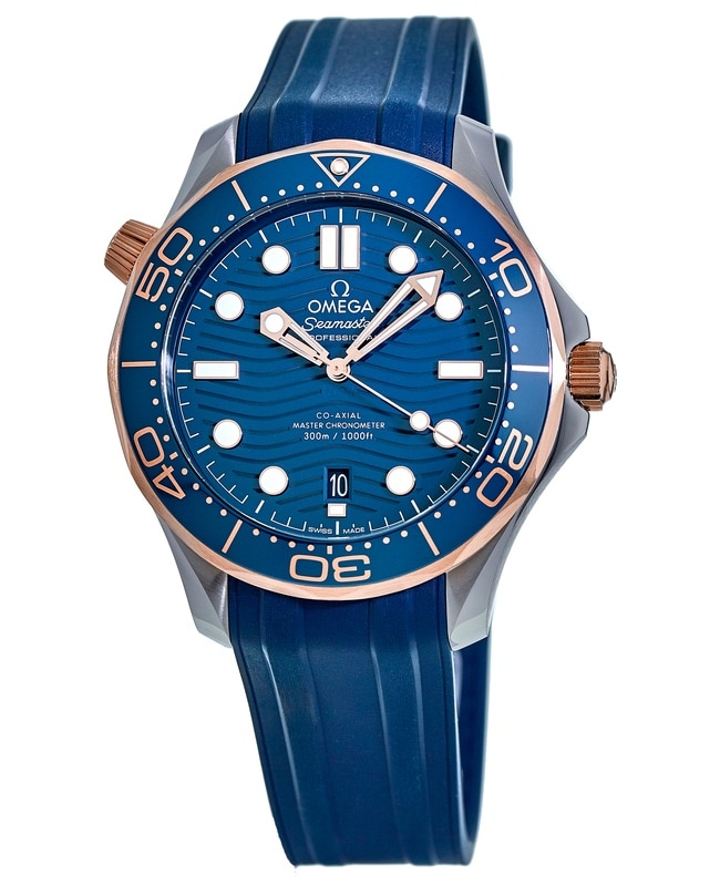 Omega Seamaster Diver 300m Co-Axial Master Chronometer 42mm Blue Dial Rose Gold Men’s Watch 210.22.42.20.03.002 210.22.42.20.03.002