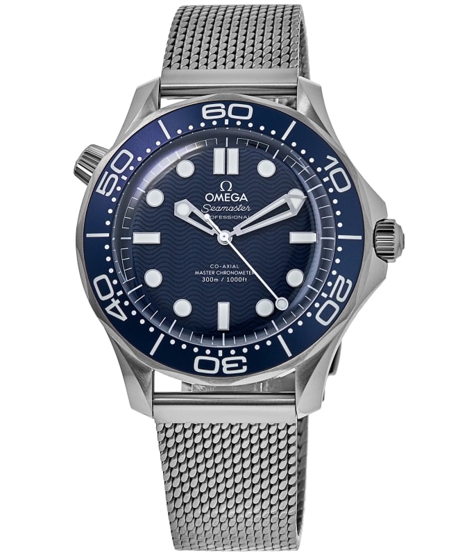 Omega Seamaster Diver 300M James Bond 60th Anniversary Limited Edition Blue Dial Stainless Steel Men's Watch 210.30.42.20.03.002