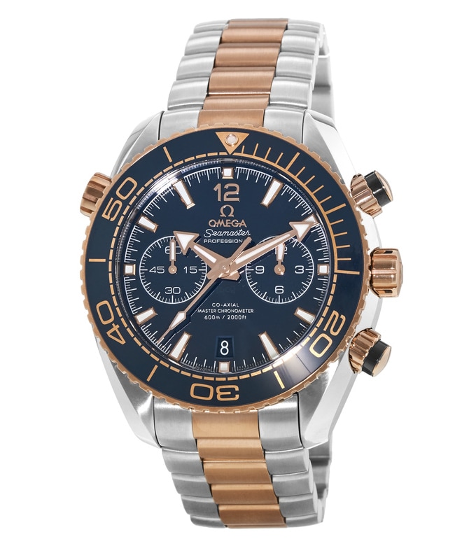 Omega Seamaster Planet Ocean 600M Chronograph 45.5mm Sedna Gold & Steel Blue Dial  Men’s Watch 215.20.46.51.03.001 215.20.46.51.03.001