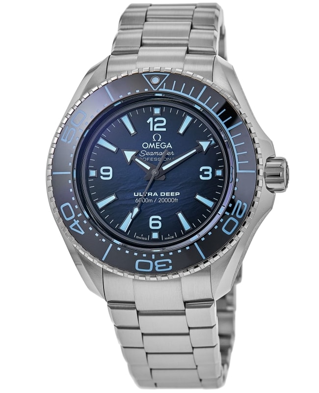 Omega Seamaster Planet Ocean 6000M CoAxial Master Chronometer 455 mm Automatic Blue Dial Stainless Steel Mens Watch 21530462103002 21530462