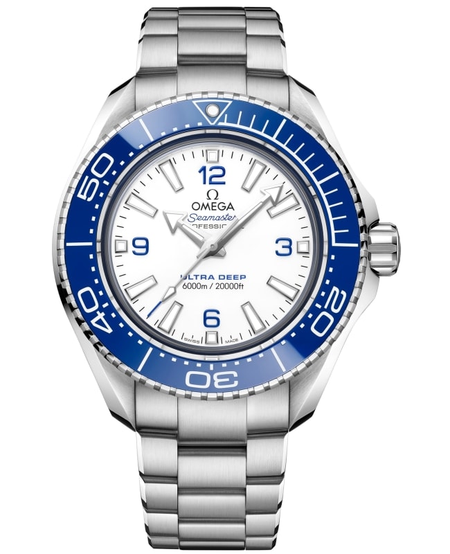 Omega Seamaster Planet Ocean 6000M Co-Axial Master Chronometer 45.5 mm Ultra Deep White Dial Steel Men’s Watch 215.30.46.21.04.001 215.30.46.21.04.001