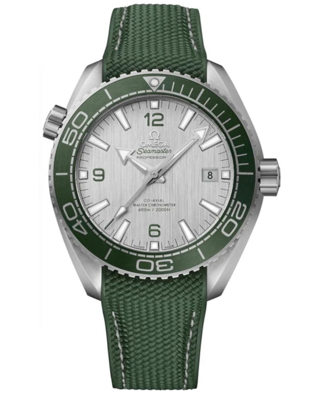 Omega Seamaster Planet Ocean 600M 43.5mm Grey Dial Rubber Strap Men's Watch 215.32.44.21.06.001