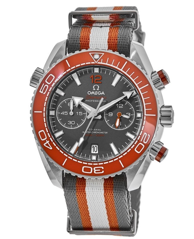 Omega Seamaster Planet Ocean 600M Chronograph 45.5mm Grey Dial Nato Strap Men’s Watch 215.32.46.51.99.001 215.32.46.51.99.001