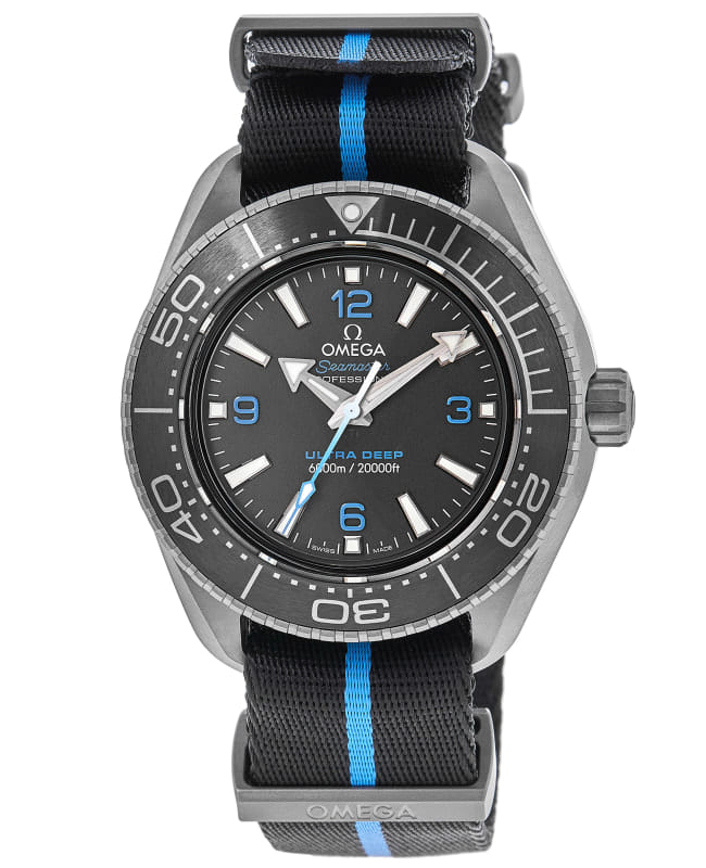 Omega Seamaster Planet Ocean 6000M CoAxial Master Chronometer 455 mm Automatic Black Dial Fabric Strap Mens Watch 21592462101001 215924621 Omega Seamaster Planet Ocean 6000M CoAxial Master Chronometer 455 mm Automatic Black Dial Fabric Strap Mens Watch 21592462101001 215924621