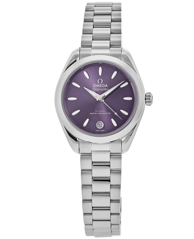 Omega Seamaster Aqua Terra 150M 30mm Automatic Purple Dial Stainless Steel Women's Watch 220.10.30.20.10.002