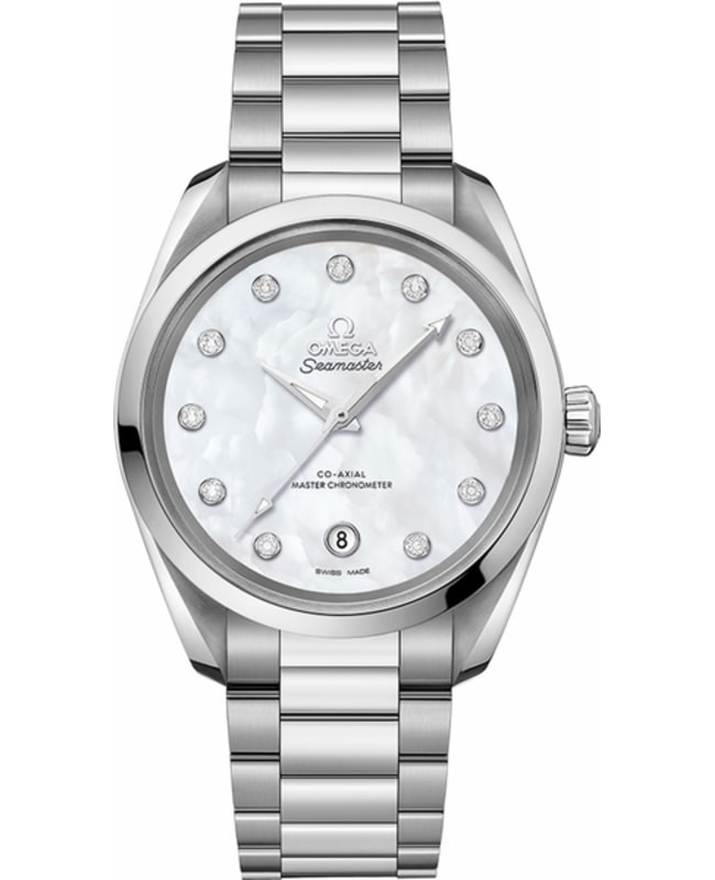 Omega Seamaster Aqua Terra 150m Master Co-Axial Chronometer 38 MM Mother of Pearl Dial Stainless Steel Women’s Watch 220.10.38.20.55.001 220.10.38.20.