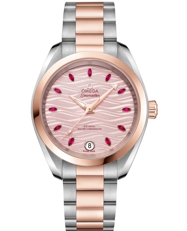 Omega Seamaster Aqua Terra 150m Master Co-Axial Pink Dial Steel and Rose Gold Women’s Watch 220.20.34.20.60.001 220.20.34.20.60.001