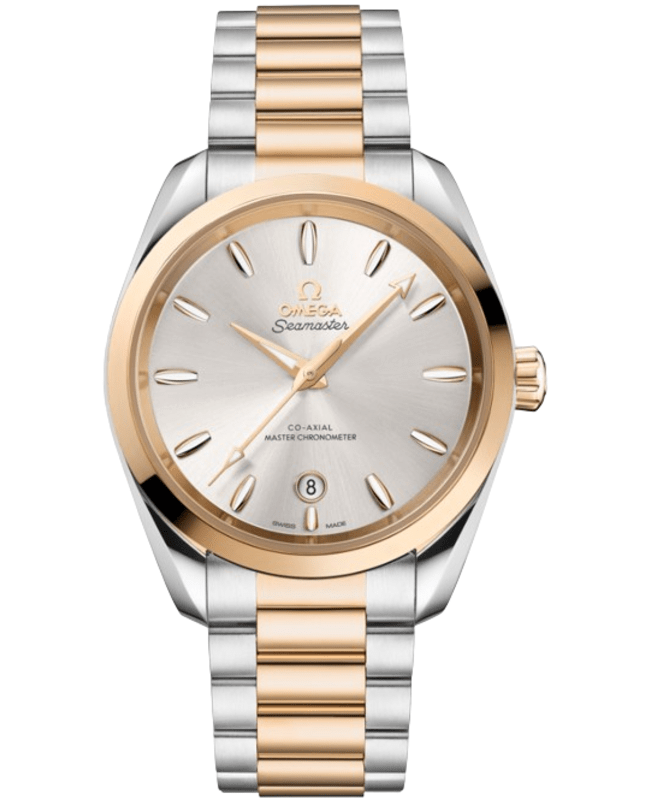 Omega Seamaster Aqua Terra Shades Silver Dial Two-Tone 18K Yellow Gold & Stainless Steel Men's Watch 220.20.38.20.02.002