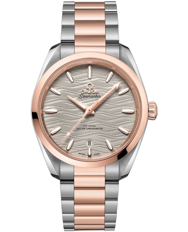 Omega Seamaster Aqua Terra 150m Master Co-Axial Grey Dial Two-Tone 18K Rose Gold & Stainless Steel Men's Watch 220.20.38.20.06.001