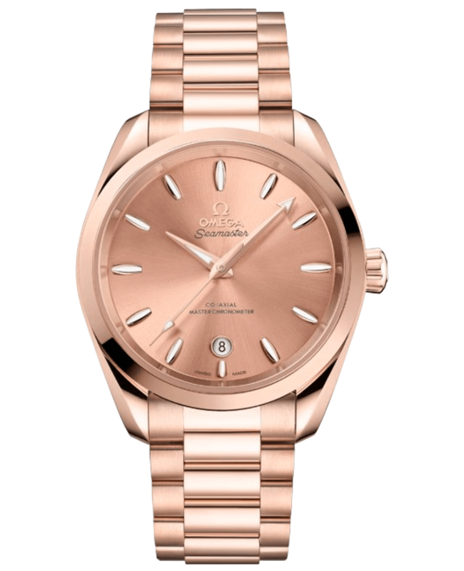 Omega Seamaster Aqua Terra Shades Automatic Rose Dial 18K Rose Gold Men's Watch 220.50.38.20.10.001