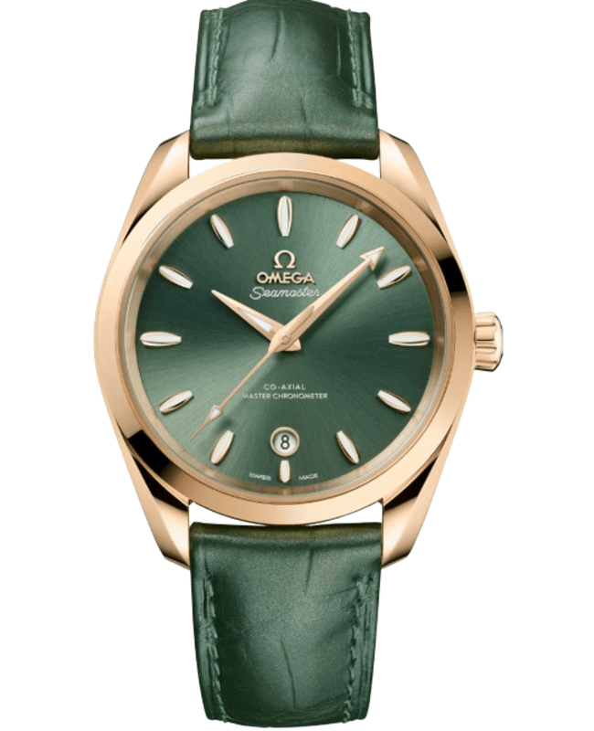 Omega Seamaster Aqua Terra Shades Automatic Green Dial 18K Yellow Gold Men's Watch 220.53.38.20.10.001