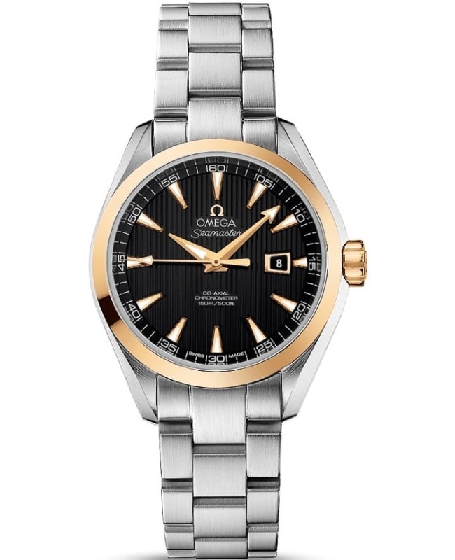 Omega Seamaster Aqua Terra Automatic Chronometer 34mm Black Dial Steel and Yellow Gold Women’s Watch 231.20.34.20.01.004 231.20.34.20.01.004