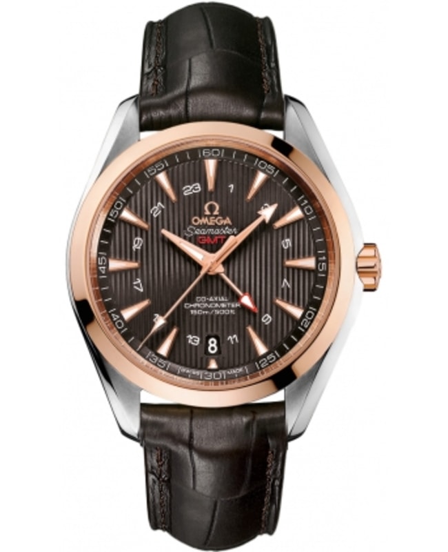 Omega Seamaster Aqua Terra 150m GMT Grey Dial 18K Rose Gold Leather Strap Mens Watch 23123432206001 23123432206001 Omega Seamaster Aqua Terra 150m GMT Grey Dial 18K Rose Gold Leather Strap Mens Watch 23123432206001 23123432206001