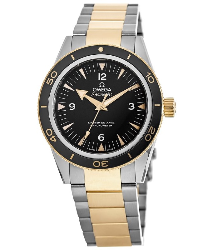 Omega Seamaster 300 Master Co-Axial 41mm Automatic Black Dial Steel & Gold Band Men’s Watch 233.20.41.21.01.002 233.20.41.21.01.002