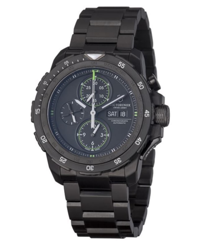 VICTORINOX 　SWISS　ARMY　
希少　本革ケース付　極み美品 Swiss Army Victorinox Men's Watch, Stainless steel, Sapphire