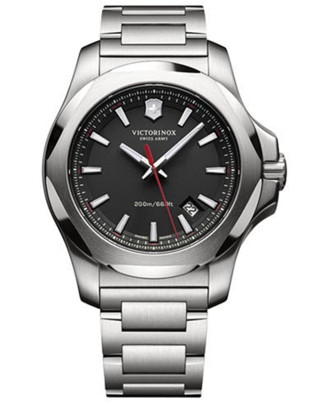 Victorinox Swiss Army I.N.O.X. Black Dial Stainless Steel Men's