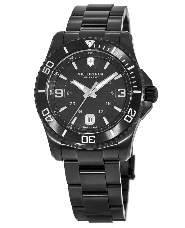 Victorinox Swiss Army Maverick Large Black Dial Black PVD Men's Watch 241798