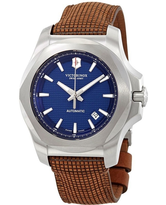 Victorinox Swiss Army I.N.O.X. Blue Dial Brown Leather Strap Men’s Watch 241834 241834