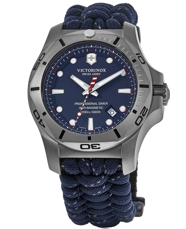 Victorinox Swiss Army I.N.O.X. Professional Diver Blue Dial Textile Strap Men’s Watch 241843 241843