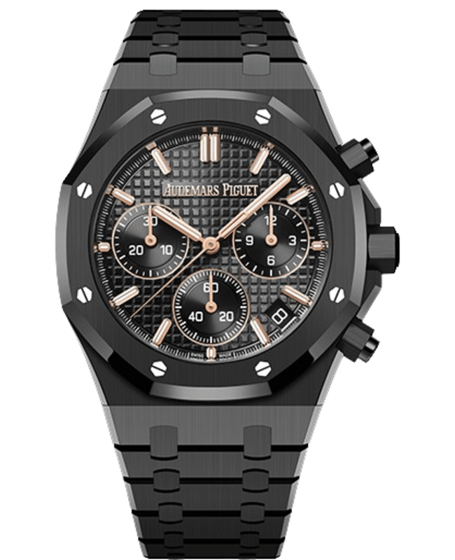 Audemars Piguet Royal Oak Automatic Flyback Chronograph Black Dial Ceramic Women's Watch 26240CE.OO.1225CE.02