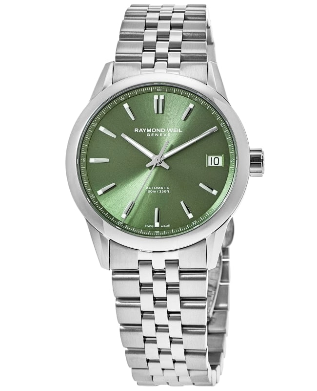 Raymond Weil Freelancer Automatic Date Green Dial Stainless Steel Men's Watch 2741-ST-52001