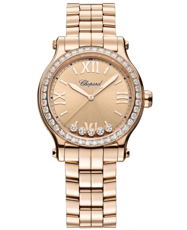 Chopard Happy Sport Automatic 33mm Rose Gold Dial Diamond Rose Gold Women’s Watch 275378-5009 275378-5009