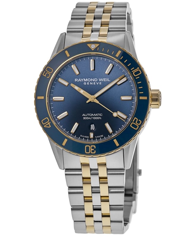 Raymond Weil Freelancer Automatic Diver Blue Dial Two-Tone Steel Men's Watch 2775-SP3-50051
