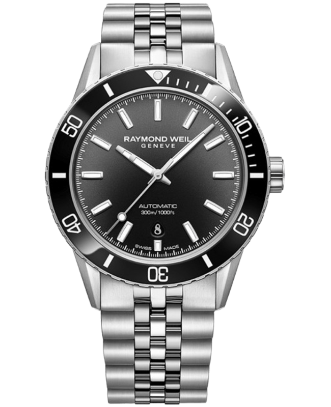 Raymond Weil Freelancer Automatic Diver Black Dial Steel Mens Watch 2775-ST1-20051 2775-ST1-20051 2049$