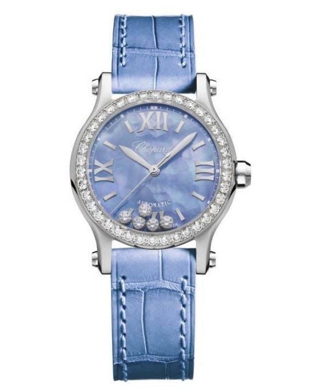 Chopard Happy Sport 30mm Automatic Blue Dial Diamond Bezel Chopard Happy Sport 30mm Automatic Blue Dial Diamond Bezel