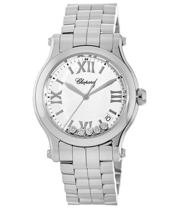 Chopard Happy Sport Medium 36mm Floating Diamond Dial Women’s Watch 278582-3002 278582-3002