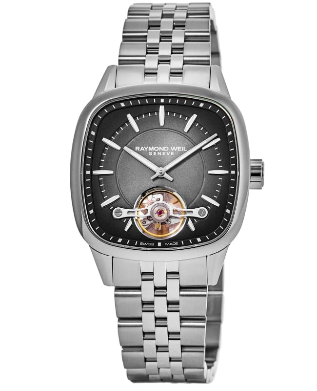 Raymond Weil Freelancer Automatic Black Open Heart Dial Stainless Steel Men's Watch 2790-ST-20051