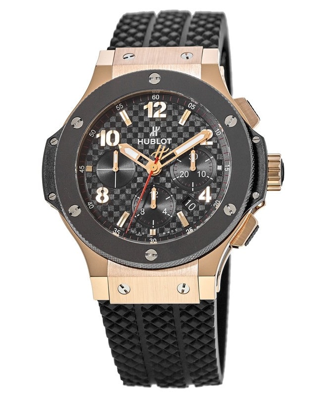 Hublot Big Bang 44mm 18K Rose Gold Ceramic Rubber Strap Men’s Watch 301.PB.131.RX 301.PB.131.RX