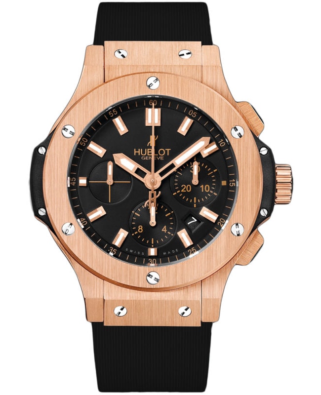 Hublot Big Bang 44mm 18kt Rose Gold Case Rubber Strap  Men’s Watch 301.PX.1180.RX 301.PX.1180.RX