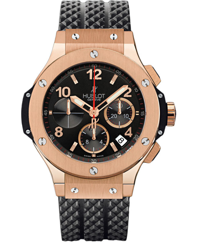 Hublot Big Bang 44mm 18kt Rose Gold Case Rubber Strap  Men’s Watch 301.PX.130.RX 301.PX.130.RX