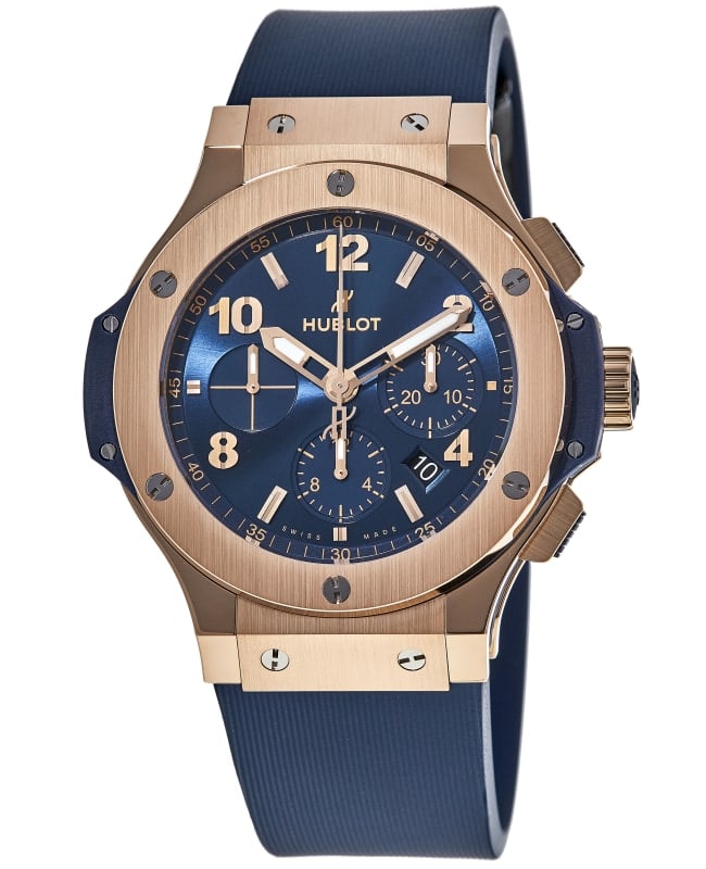 Hublot Big Bang Original Gold Blue Dial Rubber Strap Men’s Watch 301.PX.710.RX 301.PX.710.RX