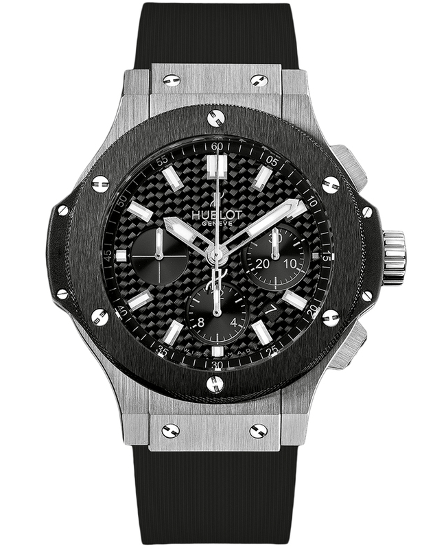 Hublot Big Bang Evolution Black Chronograph Dial Black Leather Strap Men's Watch 301.SM.1770.GR