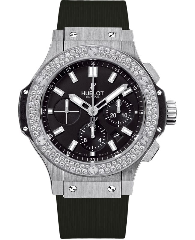 Hublot Big Bang 44mm Black Chronograph Diamond  Men’s Watch 301.SX.1170.RX.1104 301.SX.1170.RX.1104