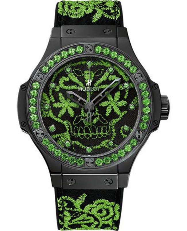 Hublot Big Bang Broderie Limited Edition Sugar Skull Fluo Malachik Green Women’s Watch 343.CG.6590.NR.1222 343.CG.6590.NR.1222