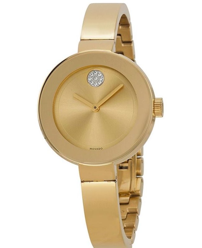 Movado Bold Yellow Gold Dial Stainless Steel Women's Watch 3600201