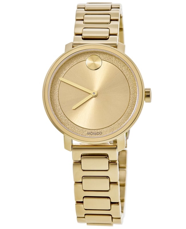 Movado Bold Yellow Gold Dial Stainless Steel Women's Watch 3600502