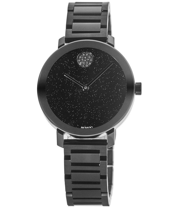 Movado Bold Evolution Black Dial Black Steel Women’s Watch 3600734 3600734