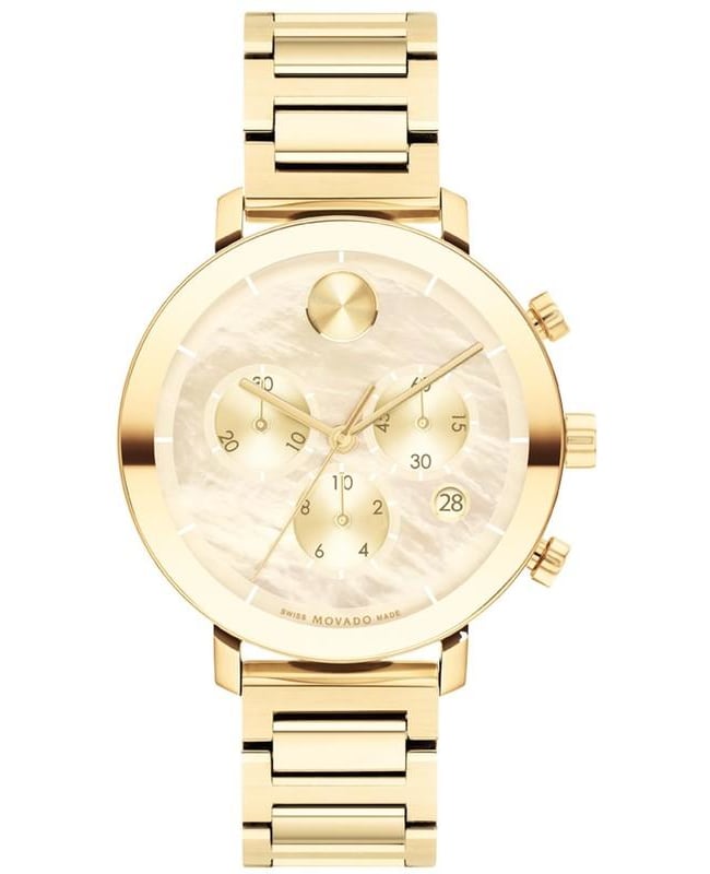 Movado Bold Evolution Gold Dial Gold Steel Women’s Watch 3600788 3600788