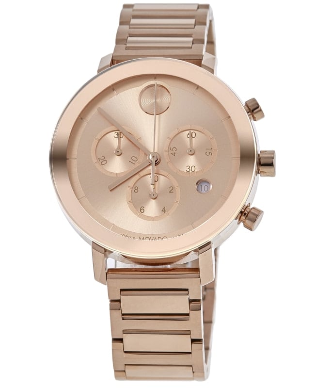 Movado Bold Evolution Chronograph Rose Gold Plated Womens Watch 3600886 3600886 395$