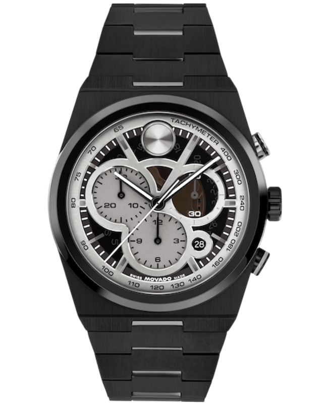 Movado Bold Chronograph 40mm Black Dial Stainless Steel Men's Watch 3601184