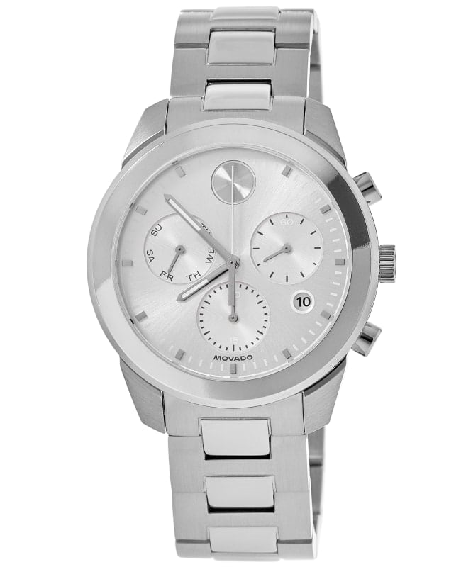Movado Bold New Sport Chronograph Silver Dial Stainless Steel Men's Watch 3601323