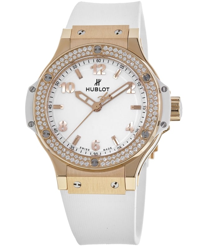 Hublot Big Bang 38mm 18kt Rose Gold Diamonds Women's Watch 361.PE.2010 ...