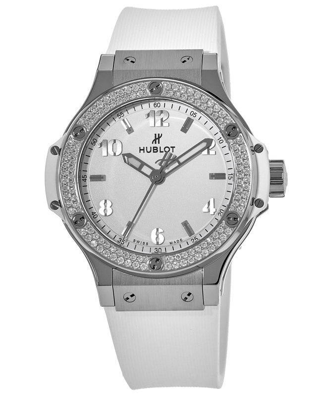 Hublot Big Bang 38mm Diamond Bezel White Strap  Women’s Watch 361.SE.2010.RW.1104 361.SE.2010.RW.1104