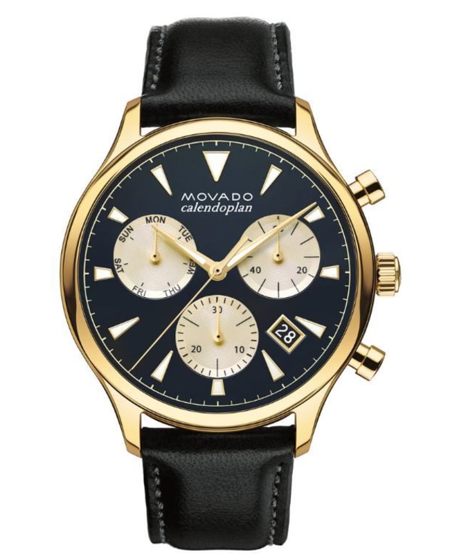 Movado Men's Heritage Green Dial Watch 3650092