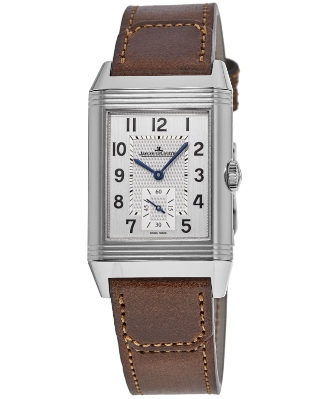 Jaeger LeCoultre Reverso Classique Silver Dial Leather Strap Men’s Watch 3858522 3858522